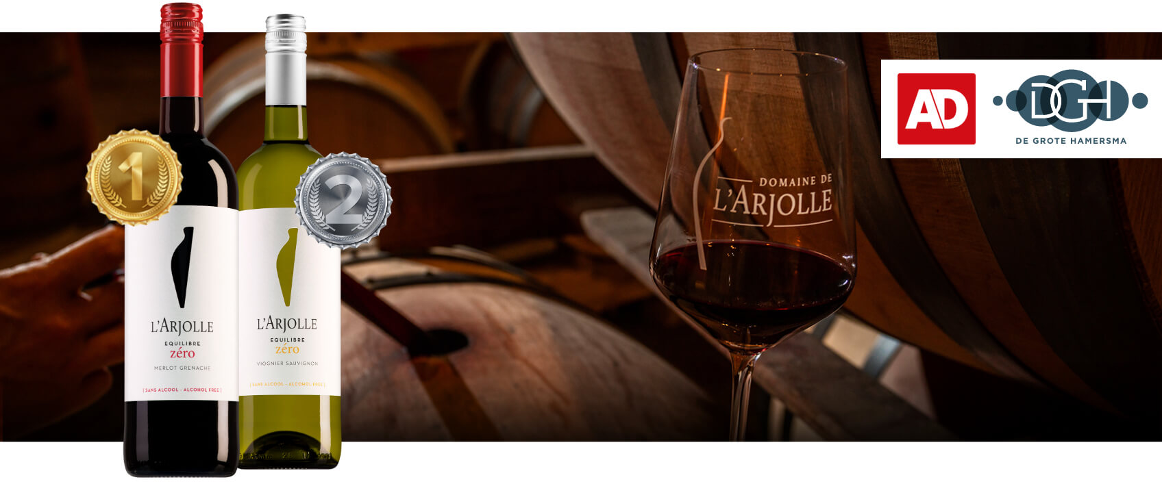 Als beste beoordeeld in de AD alcoholvrij-test: L’Arjolle Zéro!