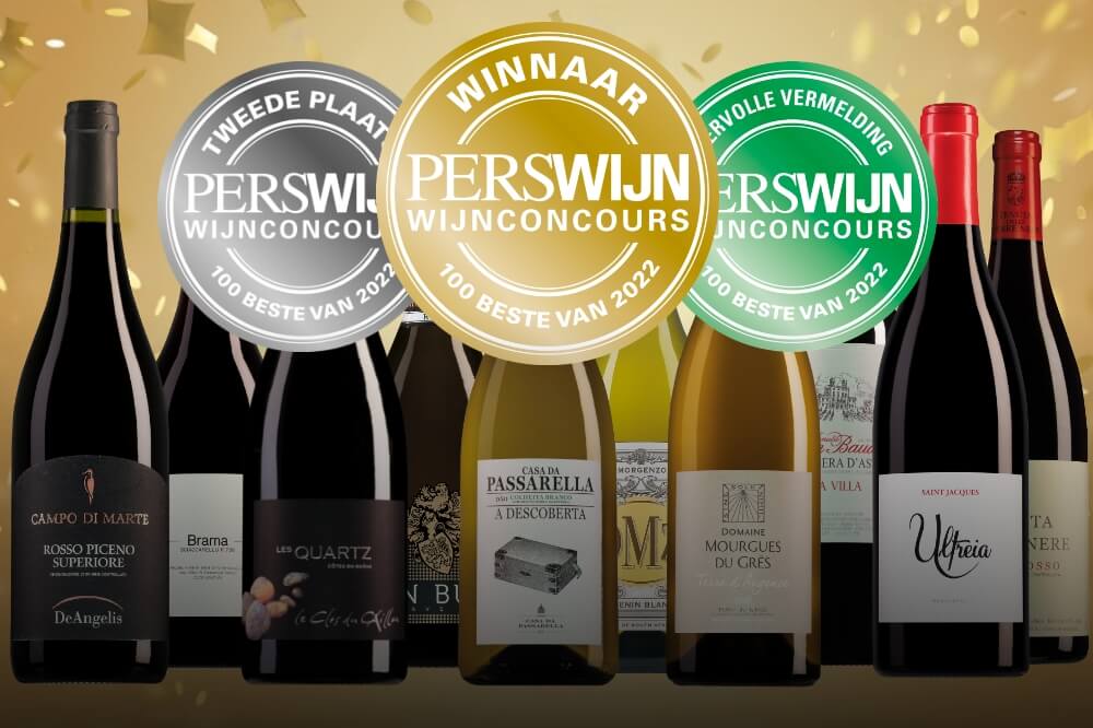 Tien van onze wijnen in Perswijns top 100 van 2022!
