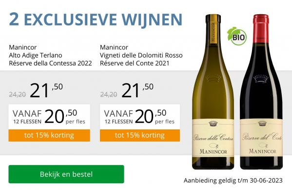 Twee exclusieve wijnen juni 2023